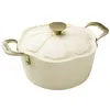 Image de Faitout en aluminium recyclé beige 24cm en forme de fleur