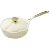 Image de Sauteuse en aluminium recyclé beige 24cm en forme de fleur