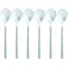 Image de Lot de 6 cuillères de table grises en acier inoxydable