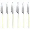 Image de Lot de 6 couteaux crème en acier inoxydable