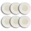 Image de Lot de 6 assiettes plates en porcelaine beige - blanc 28,5cm