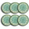 Image de Lot de 6 assiettes à dessert en faïence verte 21cm