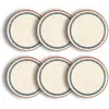 Image de Lot de 6 assiettes à dessert en faïence blanche 20cm
