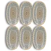 Image de Lot de 6 assiettes de présentation en porcelaine bleue 18,5cm