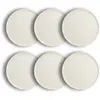 Image de Lot de 6 assiettes plates texturées 27cm en grès blanc mat