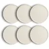 Image de Lot de 6 assiettes à dessert texturées 21cm grès blanc mat