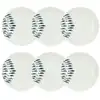 Image de Lot de 6 assiettes creuses motif marin en porcelaine 20cm