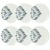 Image de Lot de 6 assiettes à dessert motif marin en porcelaine 20cm