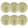 Image de Lot de 6 assiettes creuses vertes en grès 20,5cm