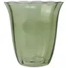 Image de Lot de 4 gobelets en verre en forme de fleur 35,5cl verts
