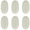 Image de Lot de 6 assiettes ovales à motif en porcelaine 19cm