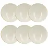 Image de Lot de 6 coupelles en porcelaine blanche et liseré beige 15cm