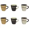 Image de Lot de 6 tasses en grès 3 couleurs assorties 15cl