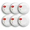 Image de Lot de 6 assiettes à dessert porcelaine blanche avec dessin 19,5cm