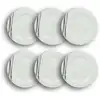 Image de Lot de 6 assiettes plates porcelaine blanche à rayures noires 27cm