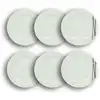 Image de Lot de 6 assiettes à dessert porcelaine blanche à rayures noires 19cm