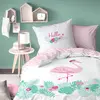 Image de Parure de lit imprimée en coton Rose 140x200+63x63cm