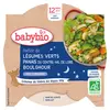 Image de Babybio Repas Soir Assiette Légumes Verts Panais Boulghour +12m Bio 230g