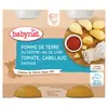 Image de Babybio Repas Midi Pot Pomme de Terre Tomate Cabillaud +6m Bio 2 x 200g