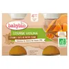 Image de Babybio Légumes Pot Courge Violina +4m Bio Lot de 2 x 130g