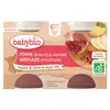 Image de Babybio Fruits Pot Pomme Grenade +6m Bio 2 x 130g