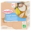 Image de Babybio Desserts Lactés Gourde Brassé Lait de Brebis Poire +6m Bio 4 x 85g
