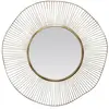 Image de Miroir design rond en métal doré 75cm