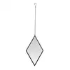 Image de Miroir losange avec attache métal 21x36cm
