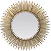 Image de Miroir soleil métal doré 80cm