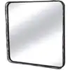 Image de Miroir filaire métal fin carré noir 60x60cm