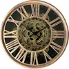 Image de Horloge ronde dorée mécanisme apparent 25x6x25cm