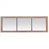 Image de Miroir rectangulaire industriel métal et bois 50x150cm