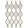 Image de Miroir zig zag en 4 parties métal doré 96,5x62cm