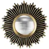 Image de Miroir soleil convexe noir et doré 20cm