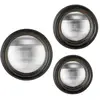 Image de Lot de 3 miroirs ronds convexes patinés noir 9, 11 et 13 cm