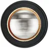 Image de Miroir rond convexe noir et doré 38,5cm