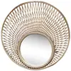 Image de Miroir rond décalé en bambou 80cm