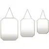 Image de Lot de 3 miroirs avec chaînette en métal doré
