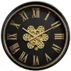 Image de Horloge noire et dorée à mécanismes 50cm