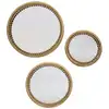 Image de Lot de 3 miroirs ronds perles en métal doré 18, 23 et 28cm