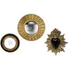 Image de Lot ex voto, cadre perle et miroir convexe dore