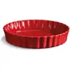 Image de Tourtière haute 28 cm rouge en céramique