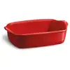 Image de Plat à four rectangle 22 cm rouge en céramique