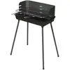 Image de Barbecue à charbon de bois pour 6/8 personnes métal noir 62.5x41x80 cm