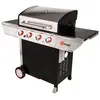 Image de Barbecue à gaz avec 4 brûleurs métal argent 150x57.5x115.5 cm