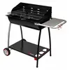 Image de Barbecue à charbon en forme de demi-tonneau métal noir 104.5x52.5x94
