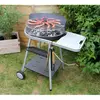 Image de Barbecue à charbon de bois avec grille pivotante métal argent
