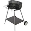 Image de Barbecue à charbon avec plateforme de rangement métal argent