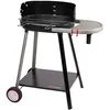 Image de Barbecue à charbon de bois avec tablette intégrée métal noir 85x54x89