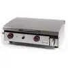 Image de Plancha à gaz avec 2 brûleurs inox argent 63x45x23 cm
